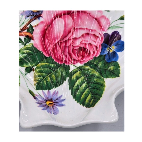 Royal Stafford Fine Bone China Shell Soap Dish Floral Victorias Secret Exclusive - Picture 3 of 7